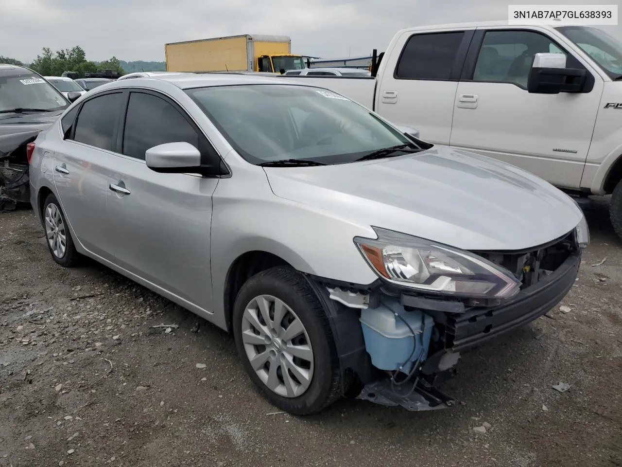 2016 Nissan Sentra S VIN: 3N1AB7AP7GL638393 Lot: 54708054