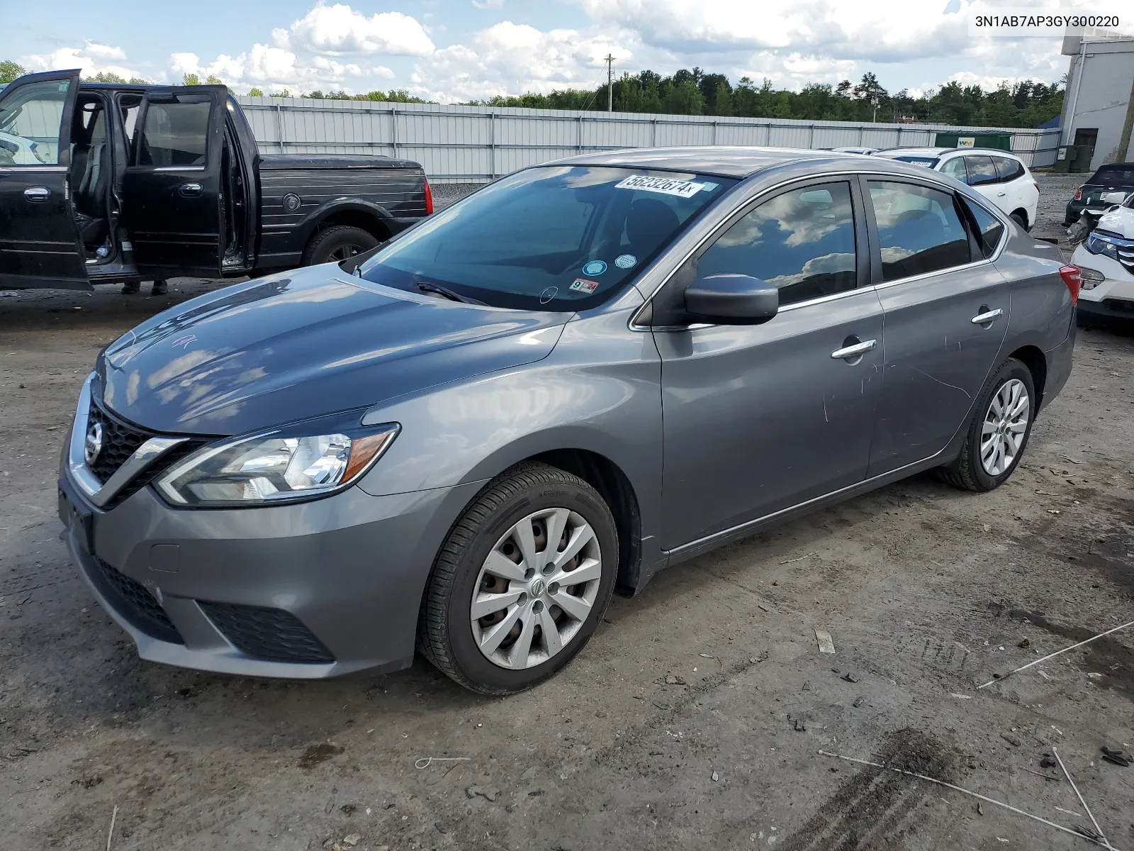 2016 Nissan Sentra S VIN: 3N1AB7AP3GY300220 Lot: 56232674