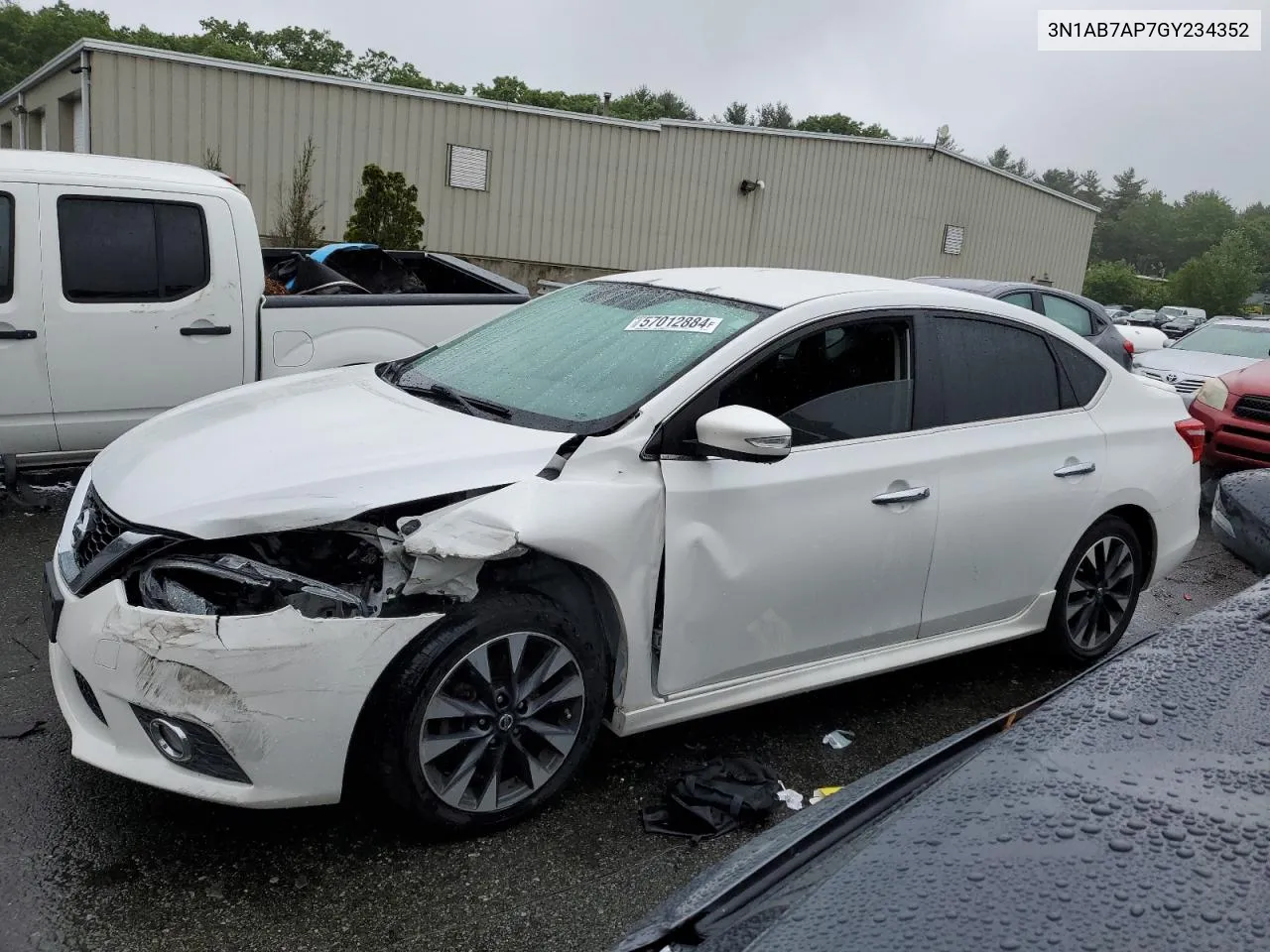 2016 Nissan Sentra S VIN: 3N1AB7AP7GY234352 Lot: 57012884