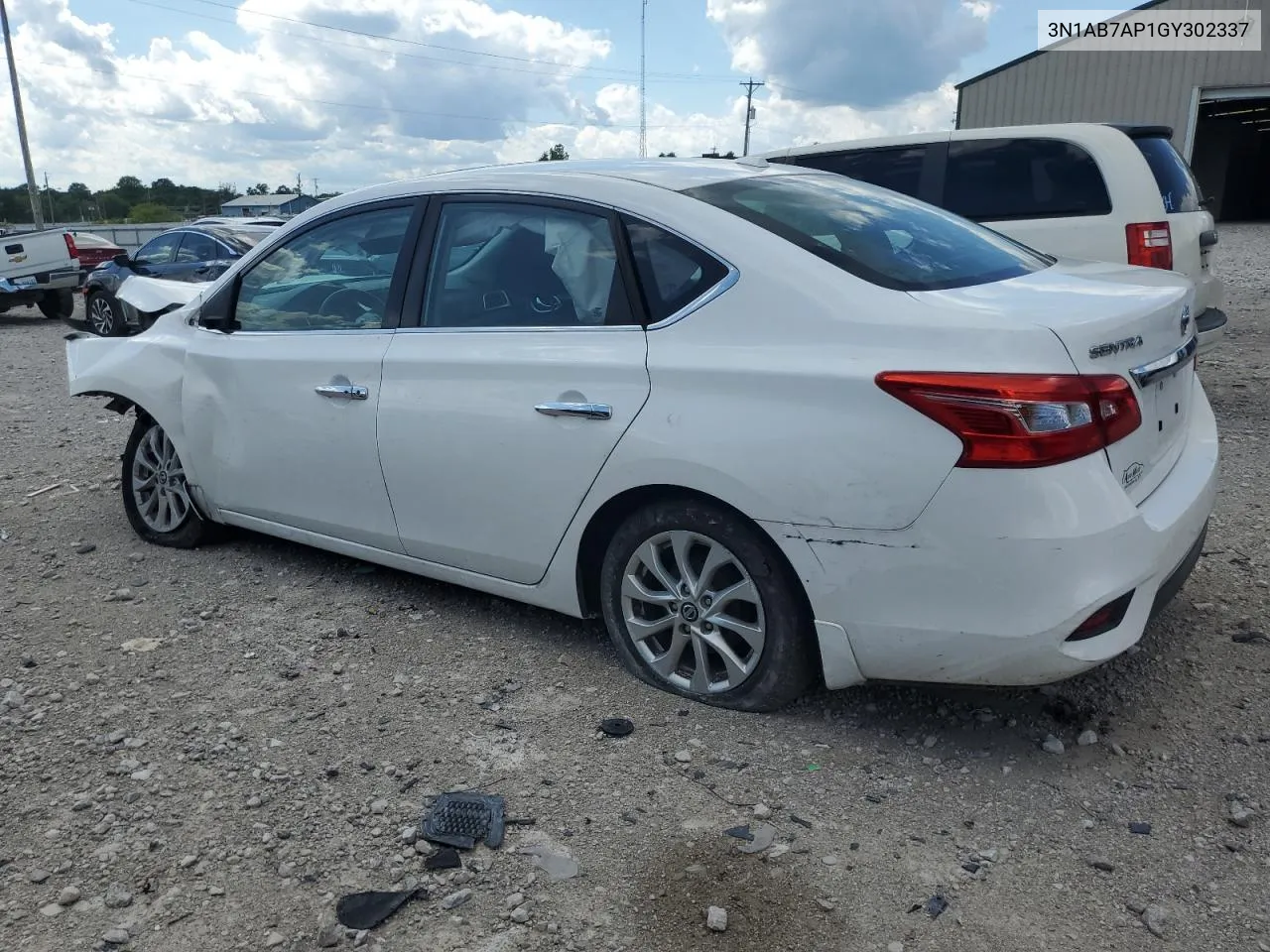 2016 Nissan Sentra S VIN: 3N1AB7AP1GY302337 Lot: 57197694