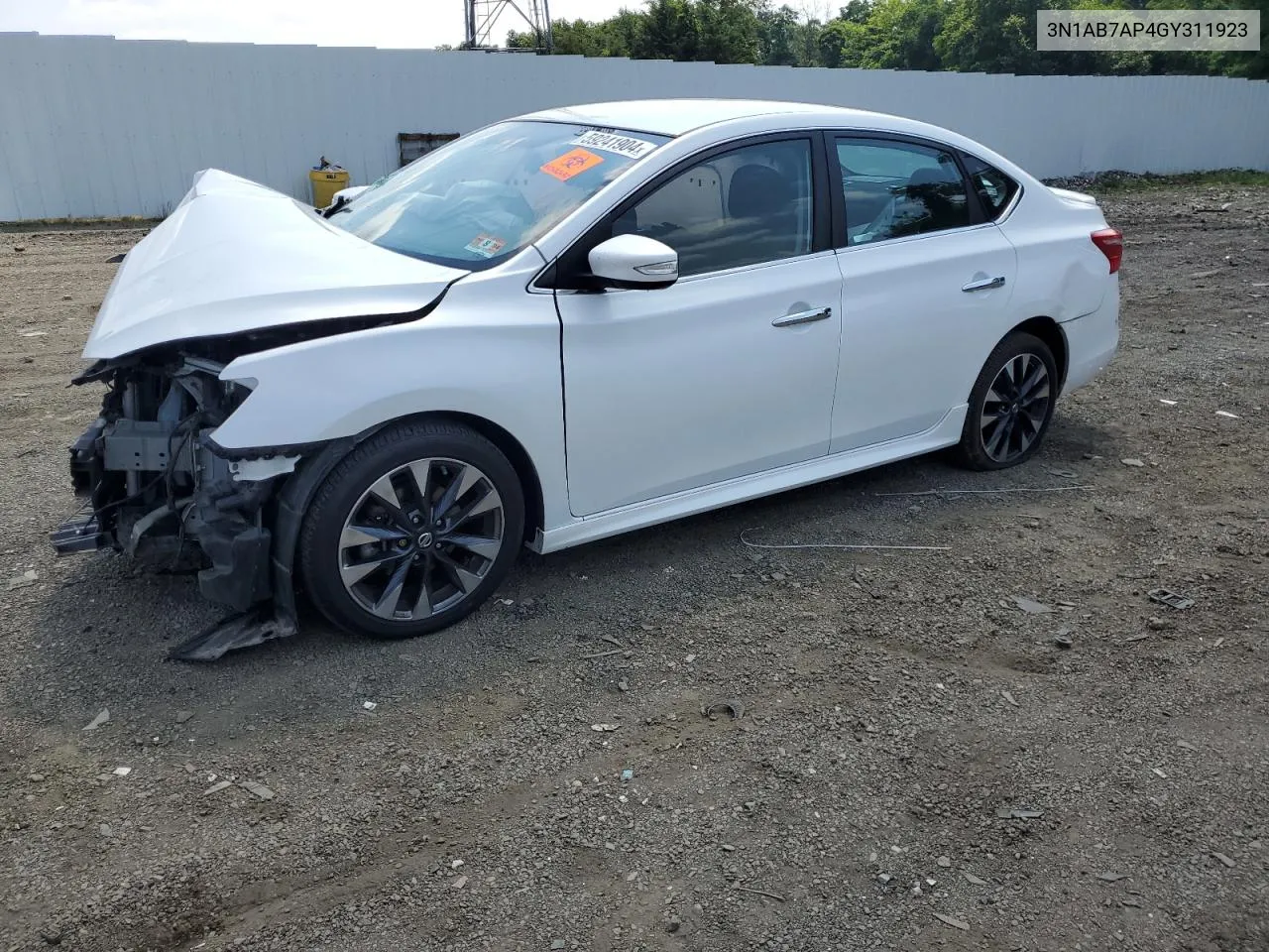 2016 Nissan Sentra S VIN: 3N1AB7AP4GY311923 Lot: 59241904