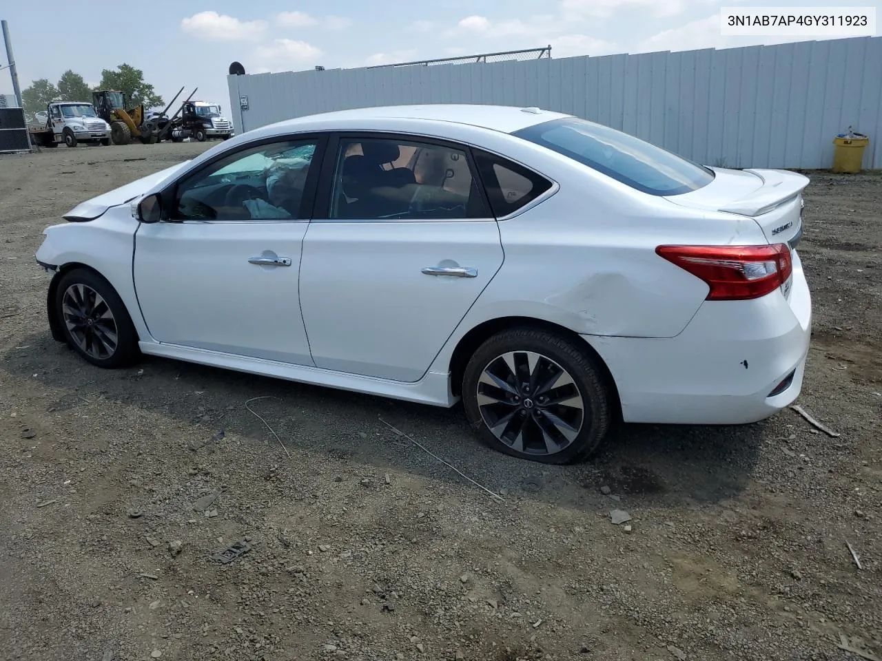 2016 Nissan Sentra S VIN: 3N1AB7AP4GY311923 Lot: 59241904