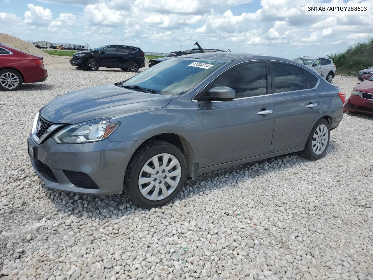 2016 Nissan Sentra S VIN: 3N1AB7AP1GY288603 Lot: 61004414