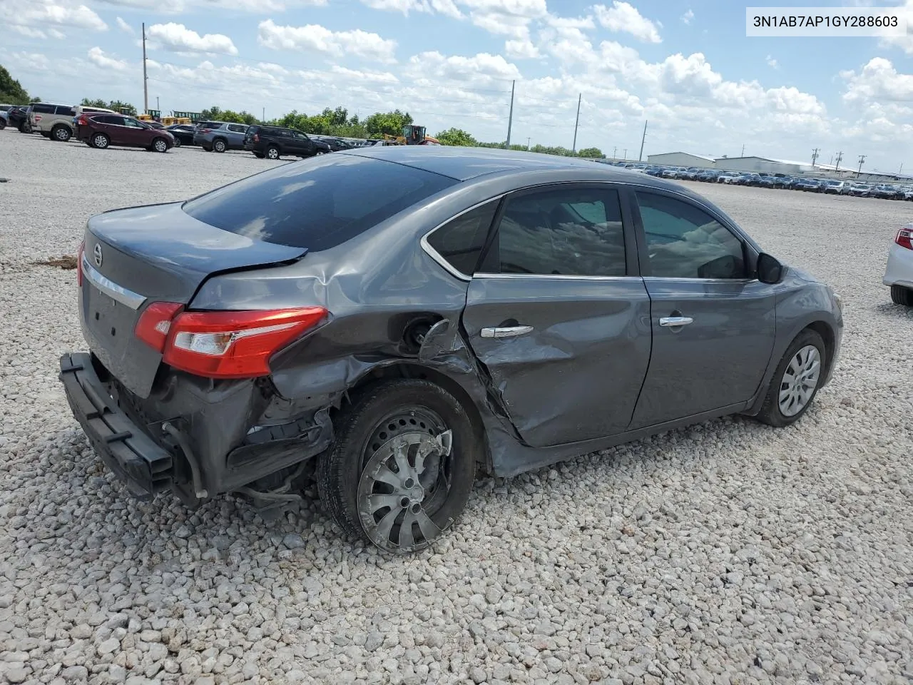 2016 Nissan Sentra S VIN: 3N1AB7AP1GY288603 Lot: 61004414