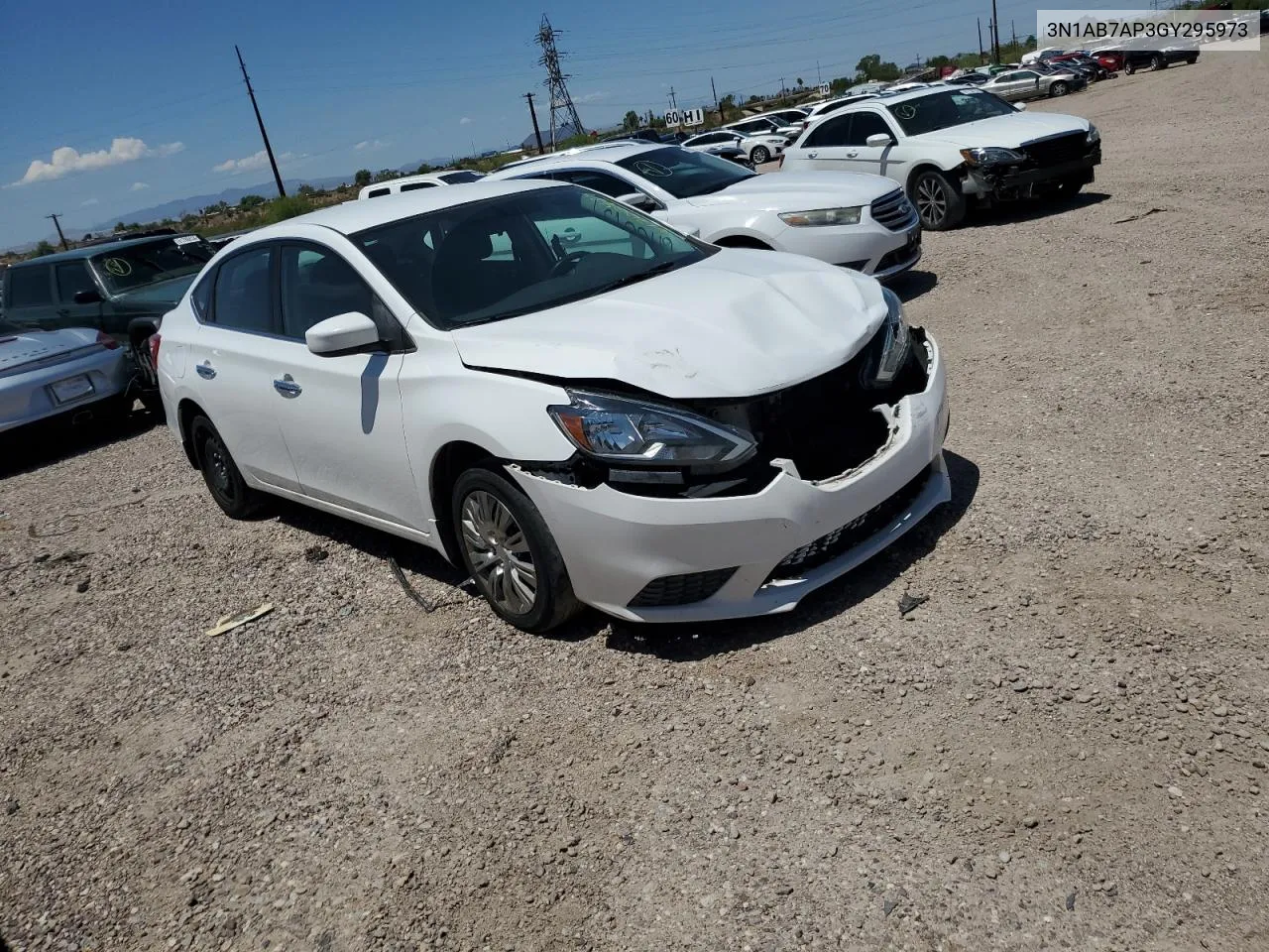 2016 Nissan Sentra S VIN: 3N1AB7AP3GY295973 Lot: 61700434