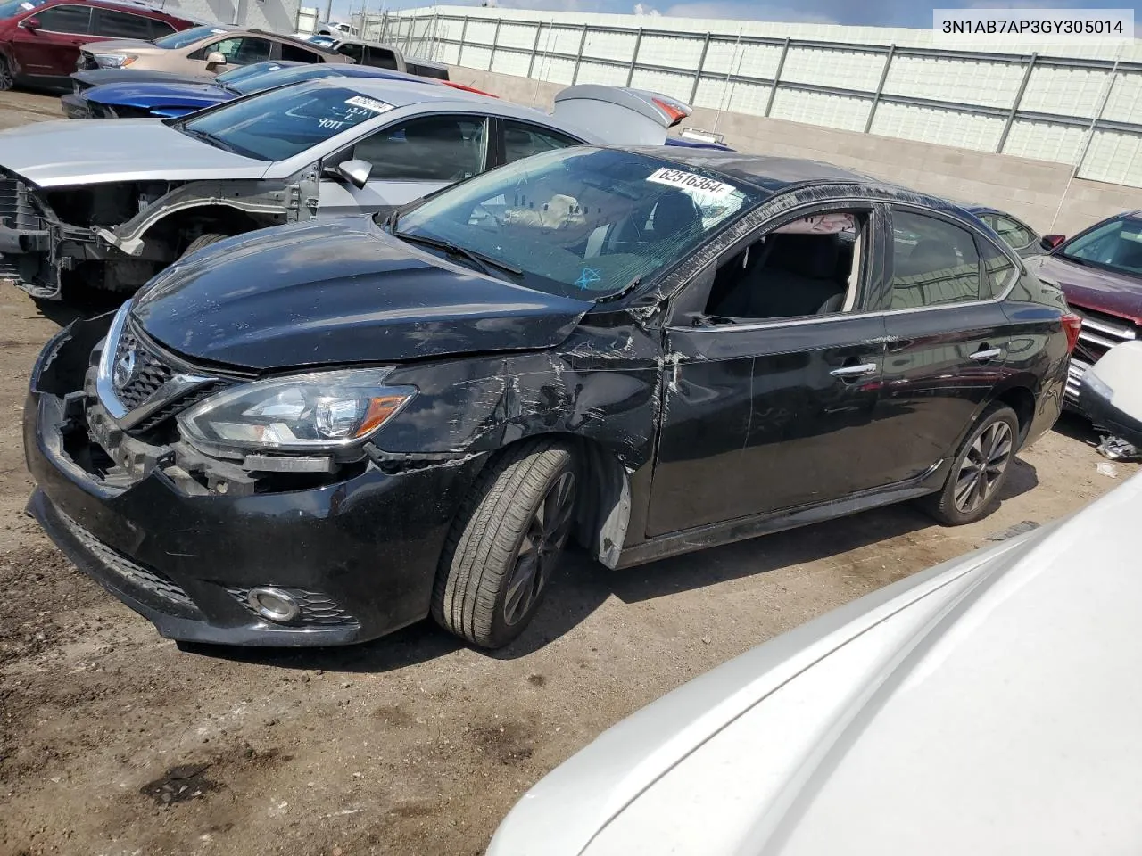 2016 Nissan Sentra S VIN: 3N1AB7AP3GY305014 Lot: 62516364