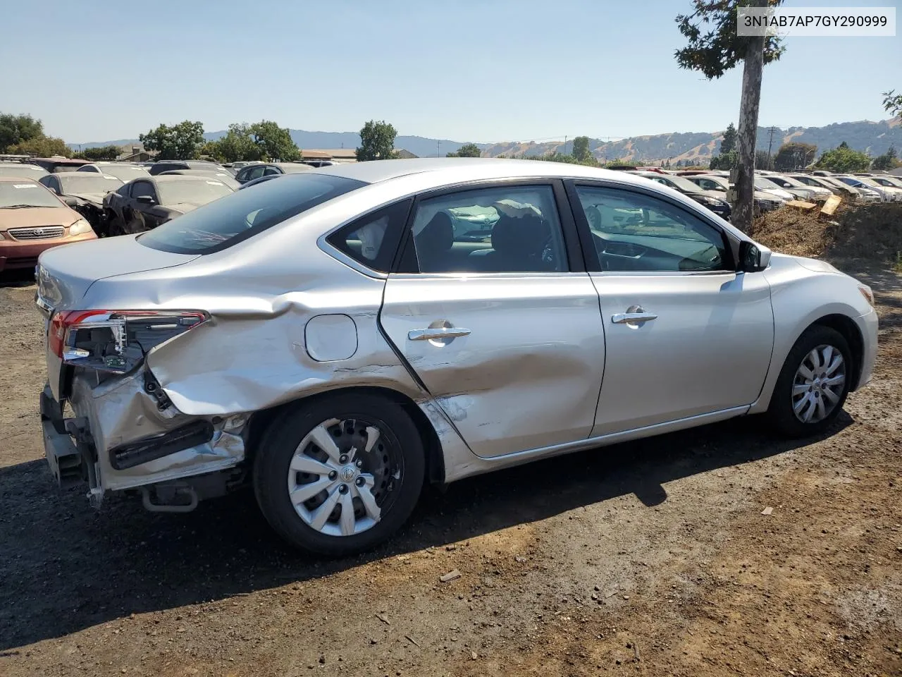 2016 Nissan Sentra S VIN: 3N1AB7AP7GY290999 Lot: 62770144