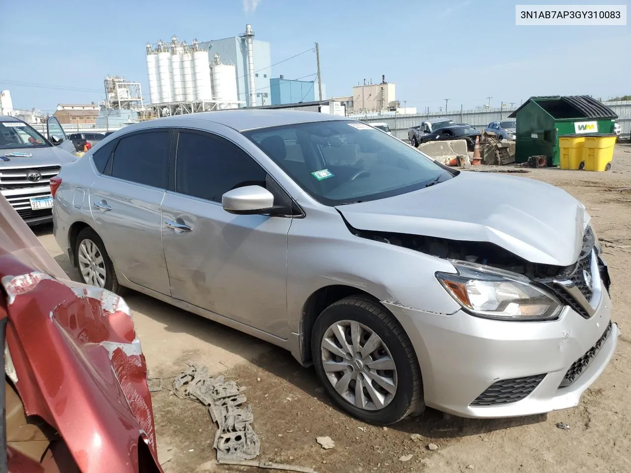 2016 Nissan Sentra S VIN: 3N1AB7AP3GY310083 Lot: 63557874