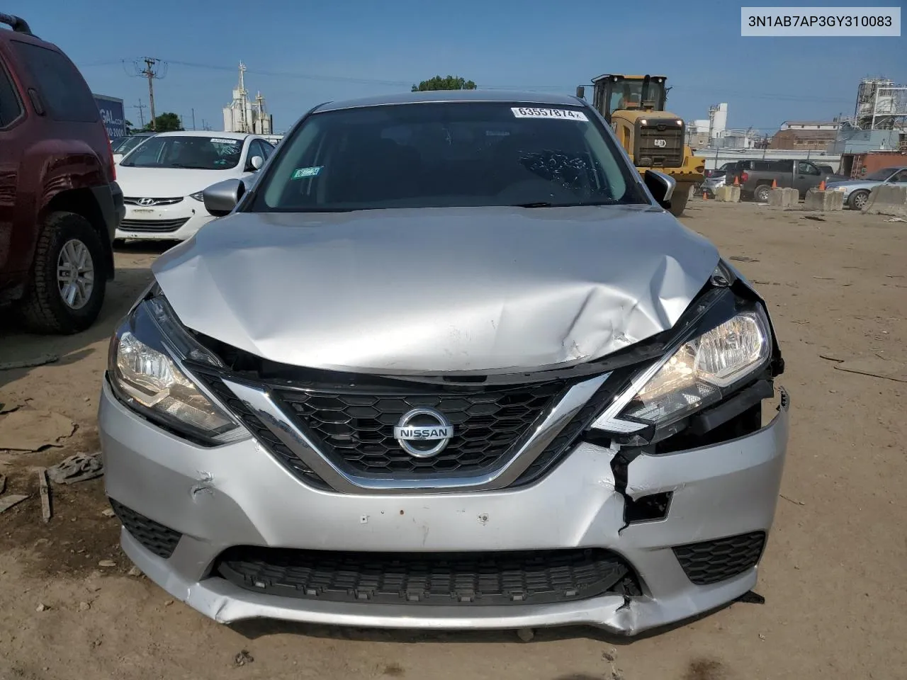 2016 Nissan Sentra S VIN: 3N1AB7AP3GY310083 Lot: 63557874