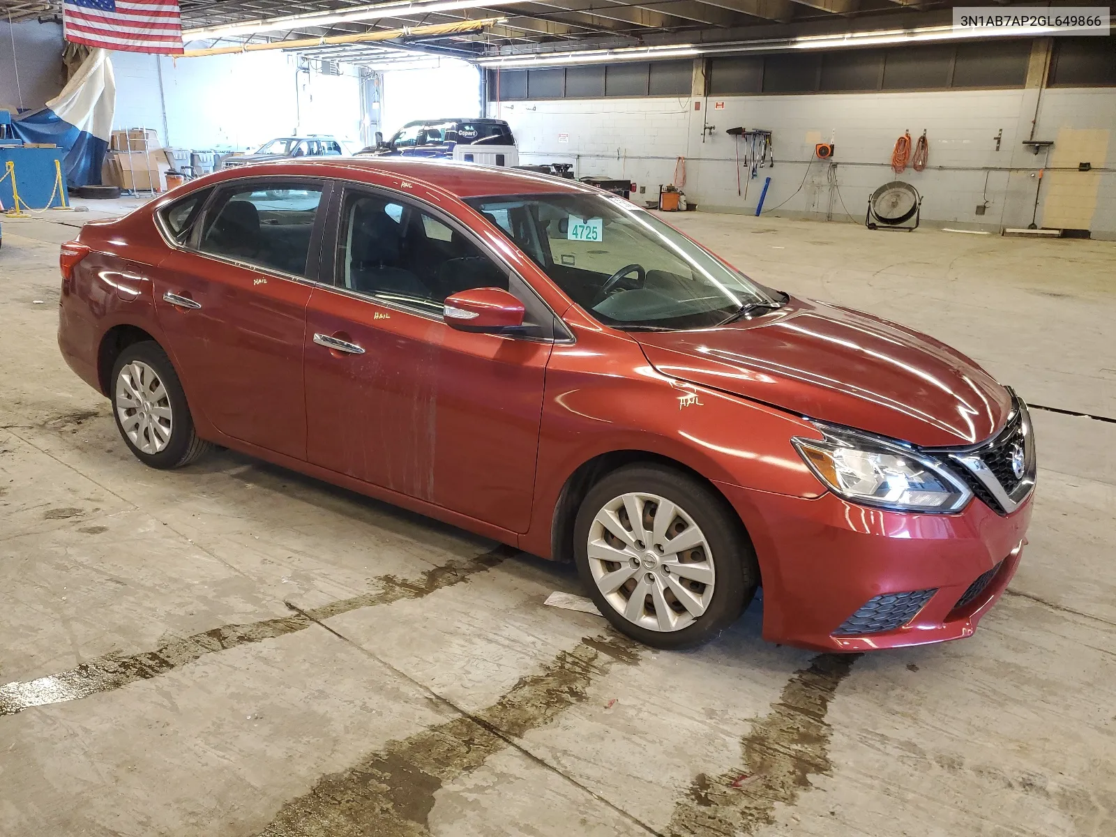 2016 Nissan Sentra S VIN: 3N1AB7AP2GL649866 Lot: 63843214