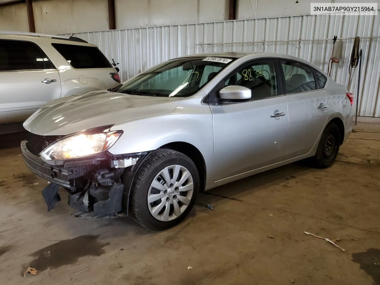 2016 Nissan Sentra S VIN: 3N1AB7AP9GY215964 Lot: 63967874