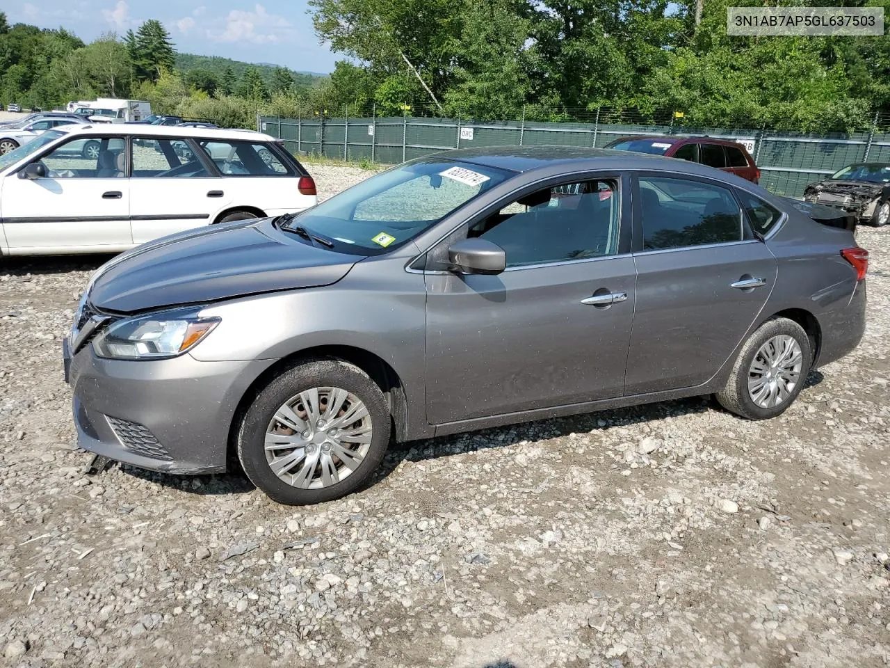 2016 Nissan Sentra S VIN: 3N1AB7AP5GL637503 Lot: 65313714