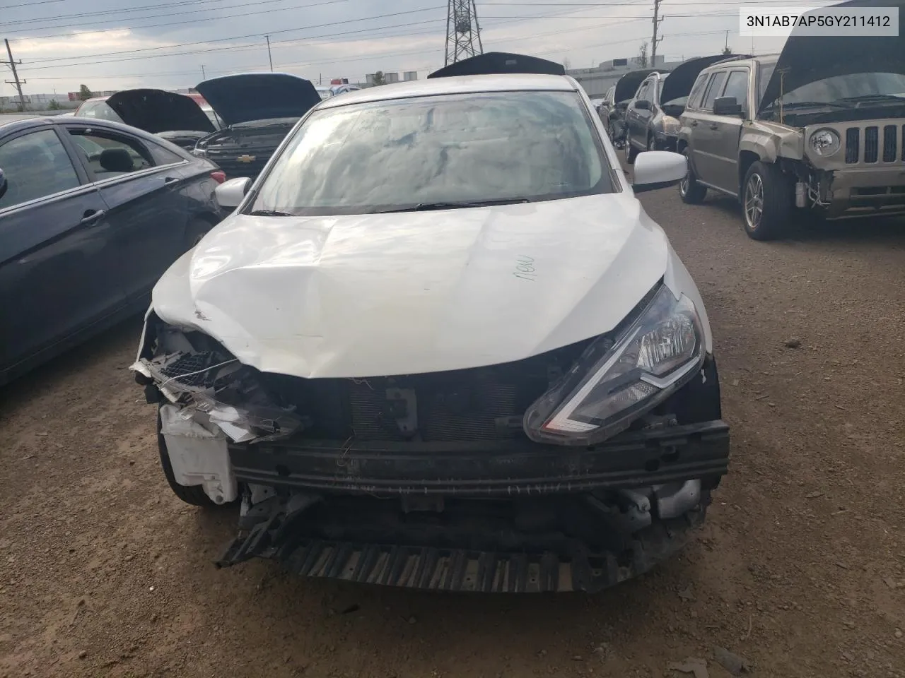 2016 Nissan Sentra S VIN: 3N1AB7AP5GY211412 Lot: 66613734