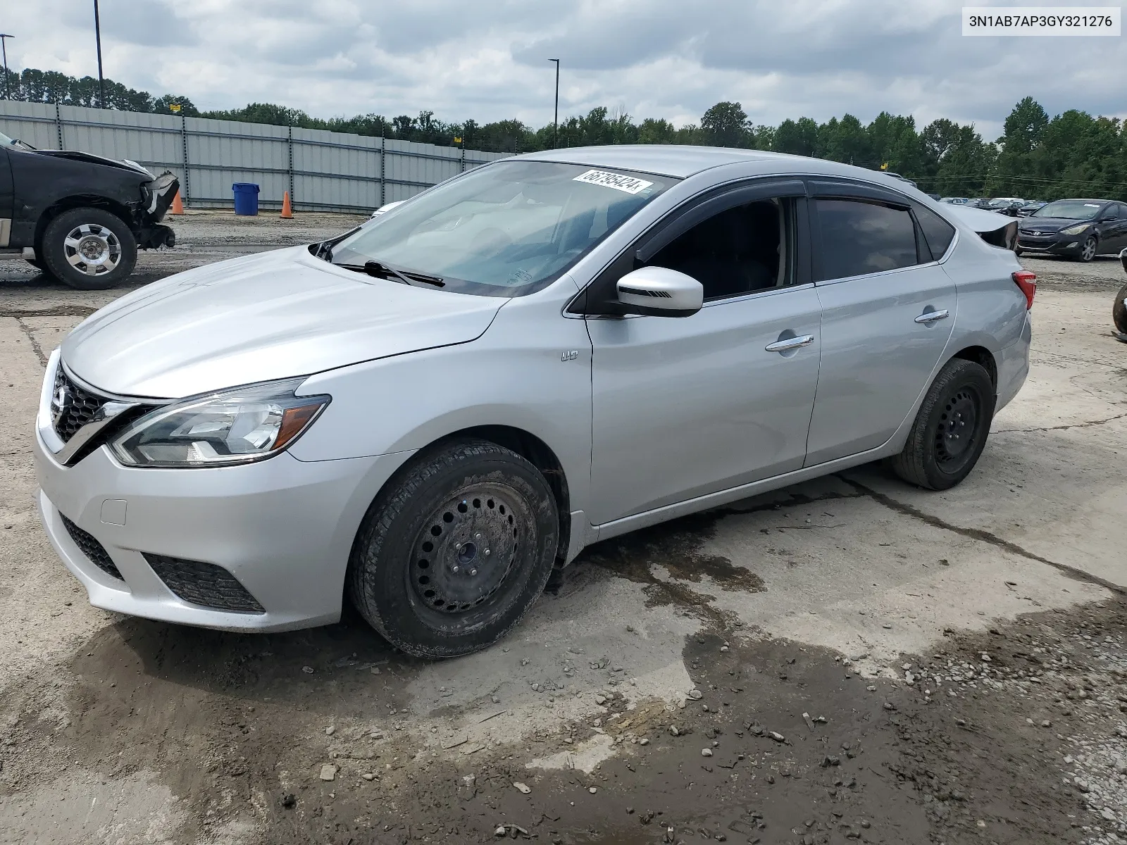 2016 Nissan Sentra S VIN: 3N1AB7AP3GY321276 Lot: 66795424