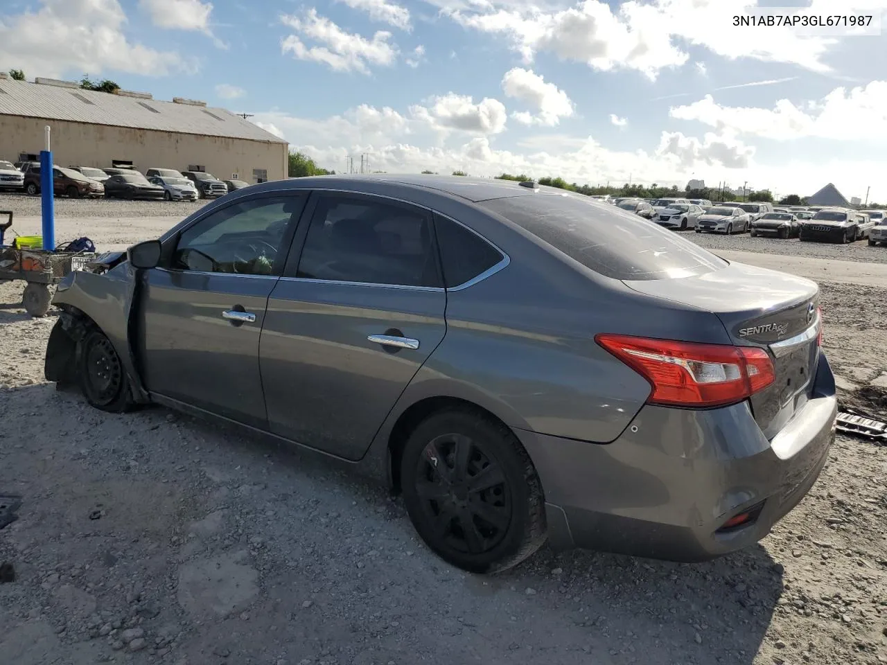 2016 Nissan Sentra S VIN: 3N1AB7AP3GL671987 Lot: 66928684