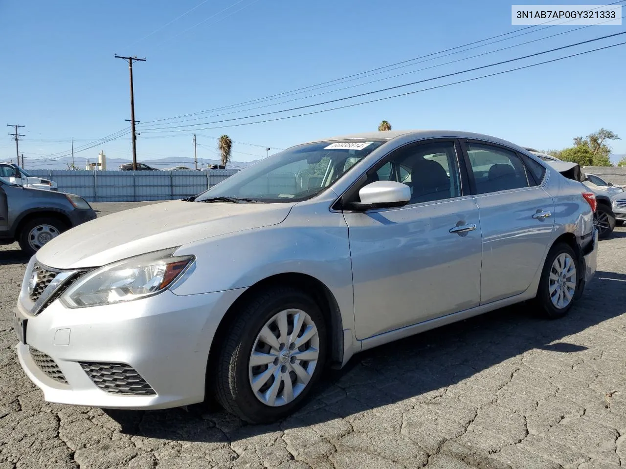 2016 Nissan Sentra S VIN: 3N1AB7AP0GY321333 Lot: 66938814