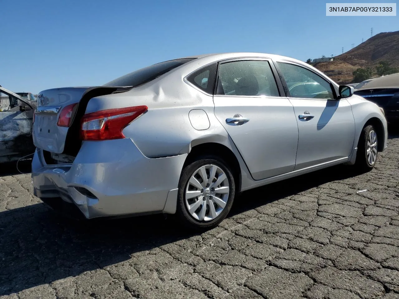 2016 Nissan Sentra S VIN: 3N1AB7AP0GY321333 Lot: 66938814