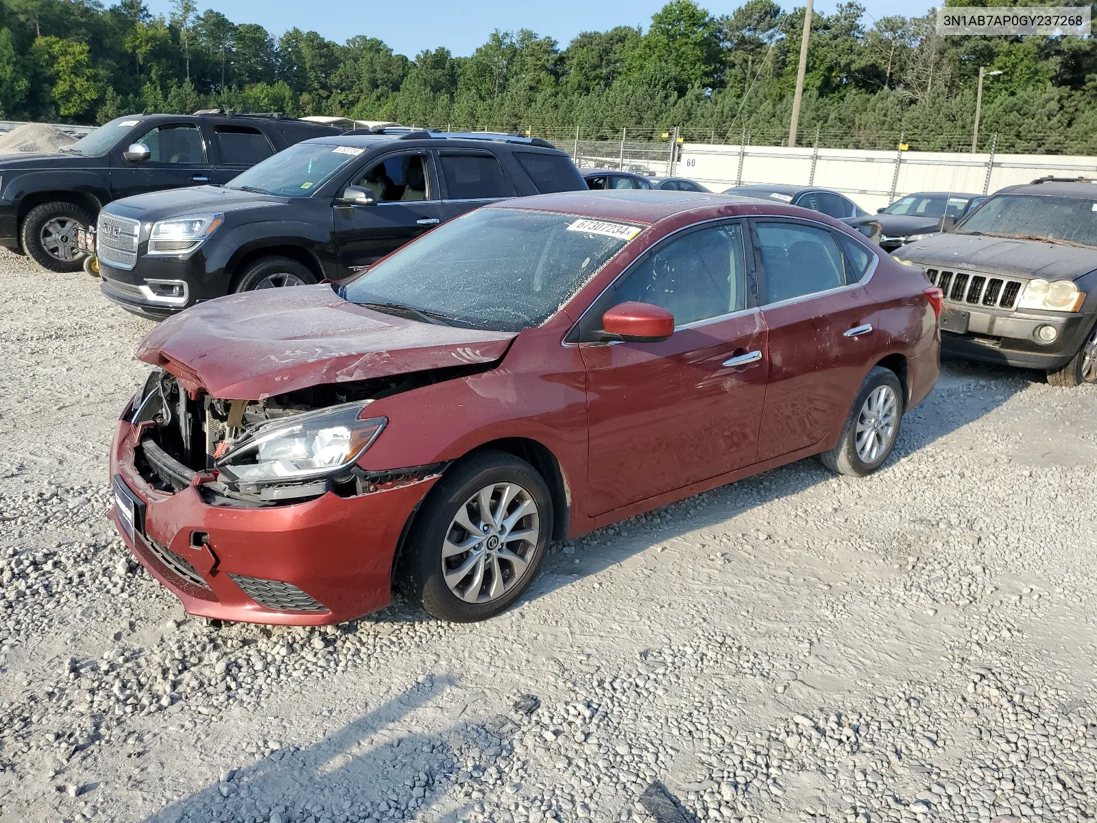 3N1AB7AP0GY237268 2016 Nissan Sentra S