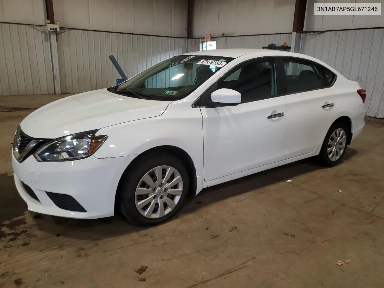 2016 Nissan Sentra S VIN: 3N1AB7AP5GL671246 Lot: 67679154