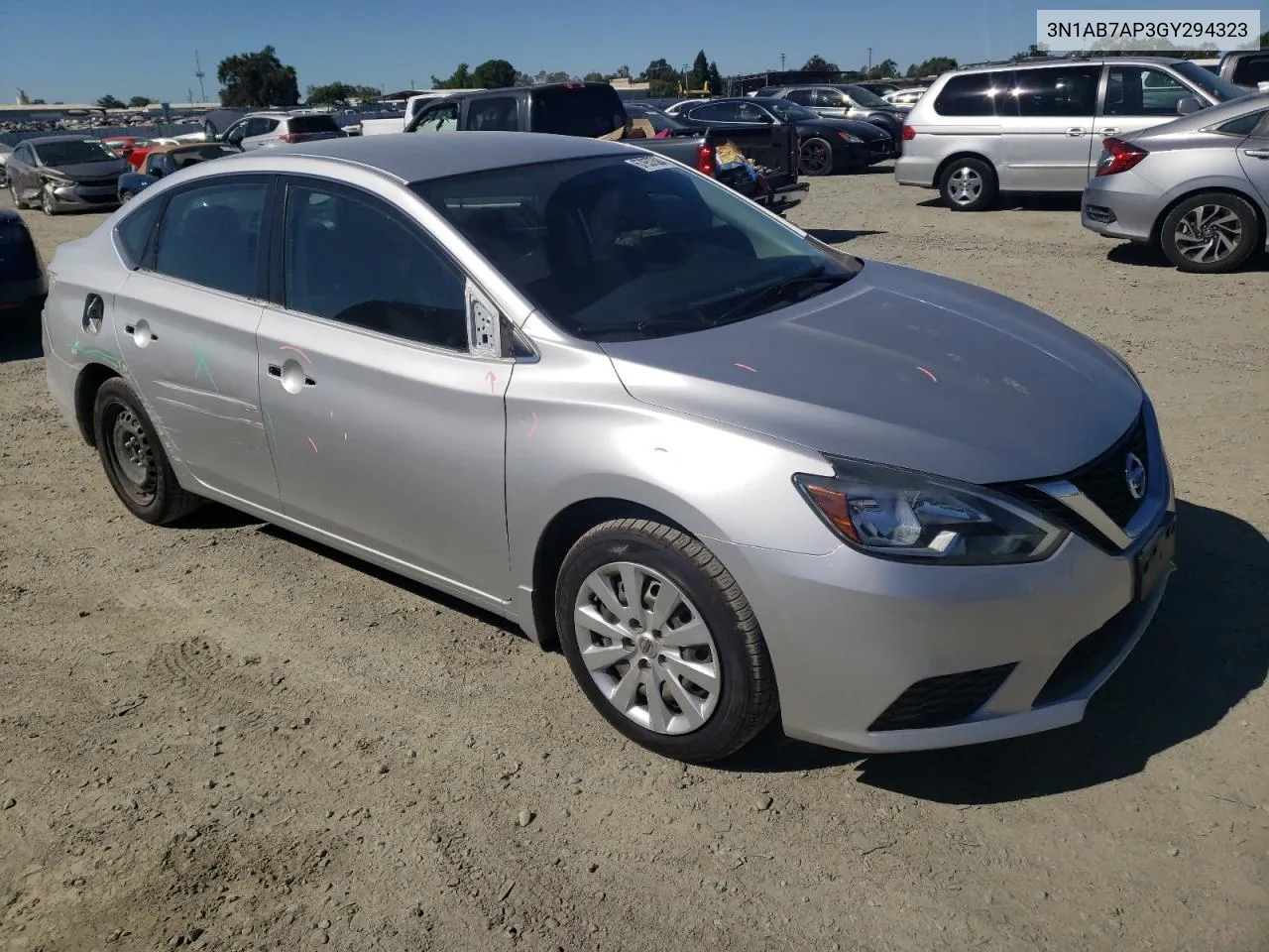 2016 Nissan Sentra S VIN: 3N1AB7AP3GY294323 Lot: 67957584