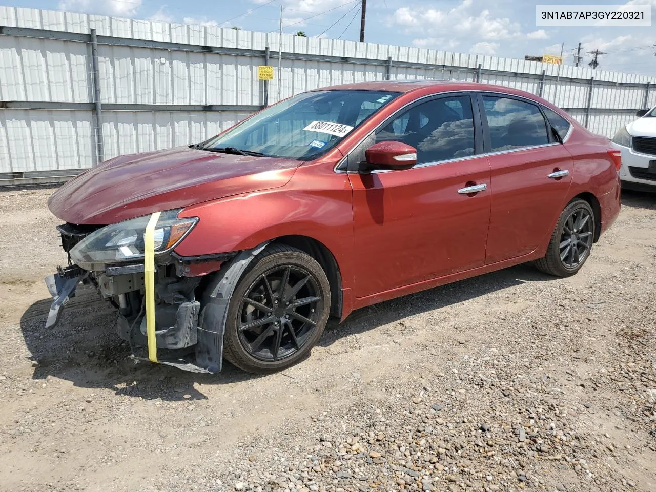 2016 Nissan Sentra S VIN: 3N1AB7AP3GY220321 Lot: 68011124