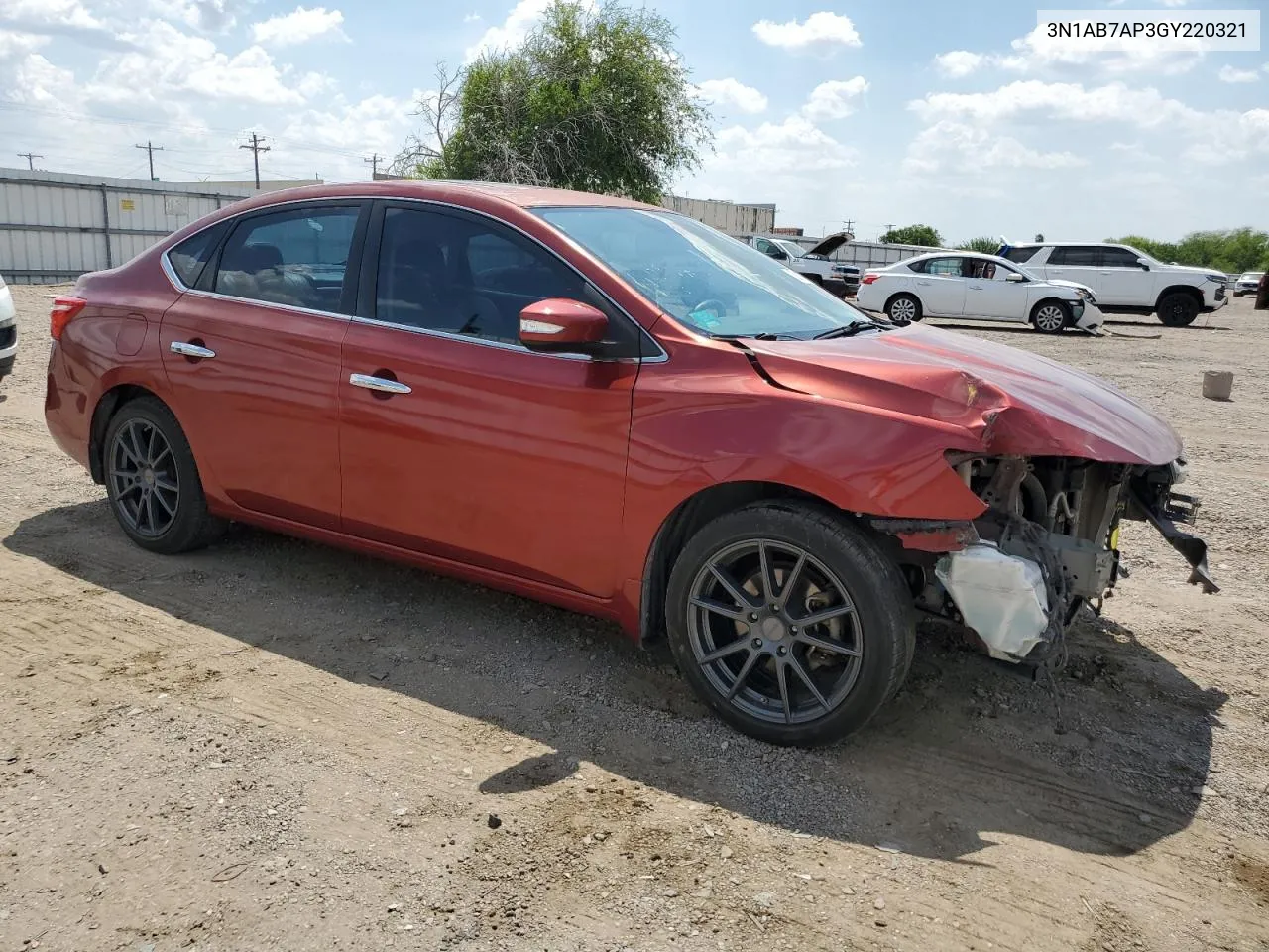 2016 Nissan Sentra S VIN: 3N1AB7AP3GY220321 Lot: 68011124