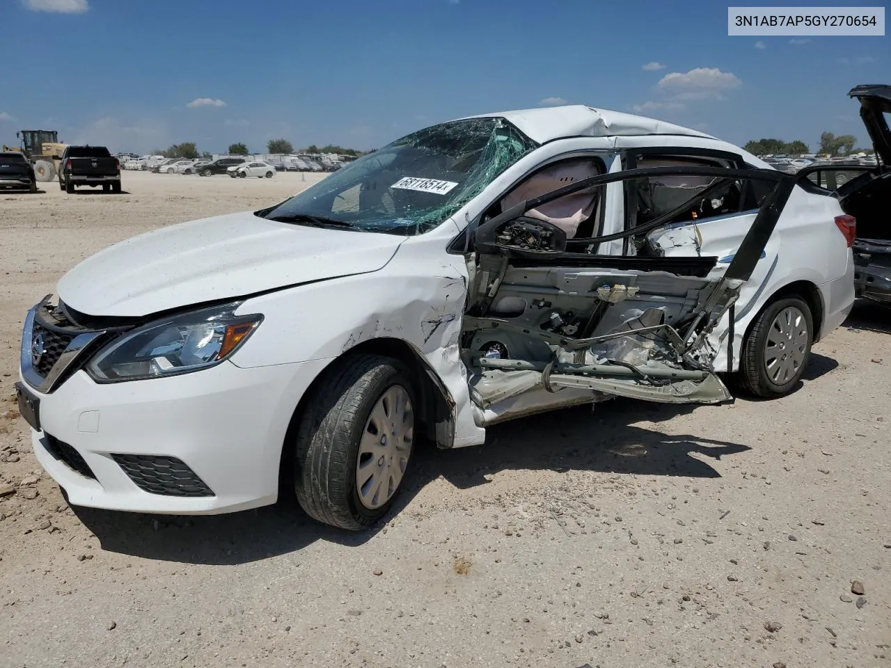 2016 Nissan Sentra S VIN: 3N1AB7AP5GY270654 Lot: 68118514