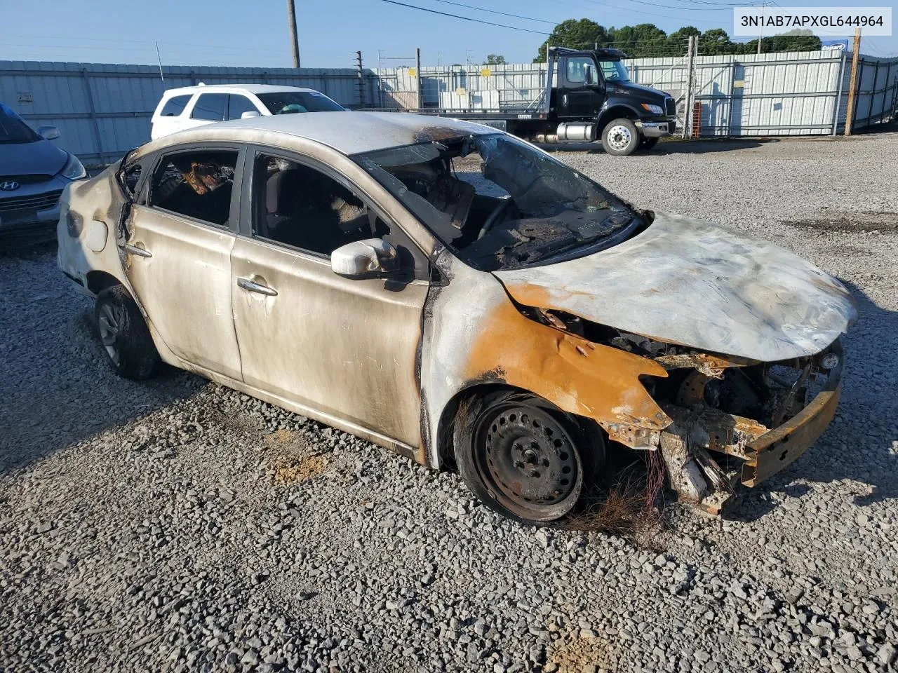 3N1AB7APXGL644964 2016 Nissan Sentra S