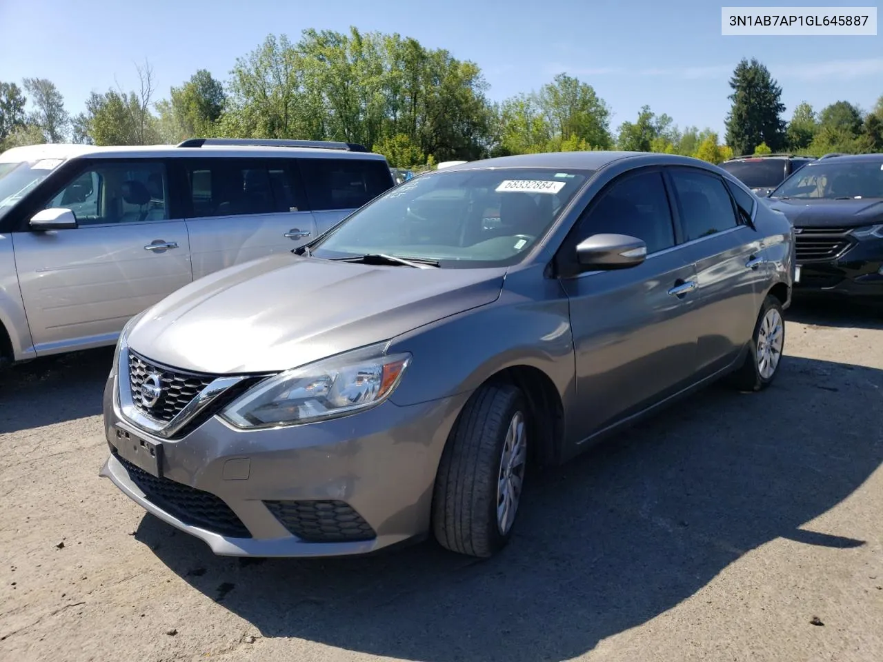 2016 Nissan Sentra S VIN: 3N1AB7AP1GL645887 Lot: 68332884