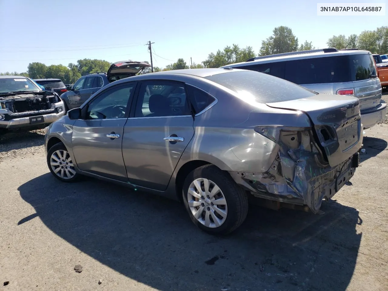 2016 Nissan Sentra S VIN: 3N1AB7AP1GL645887 Lot: 68332884