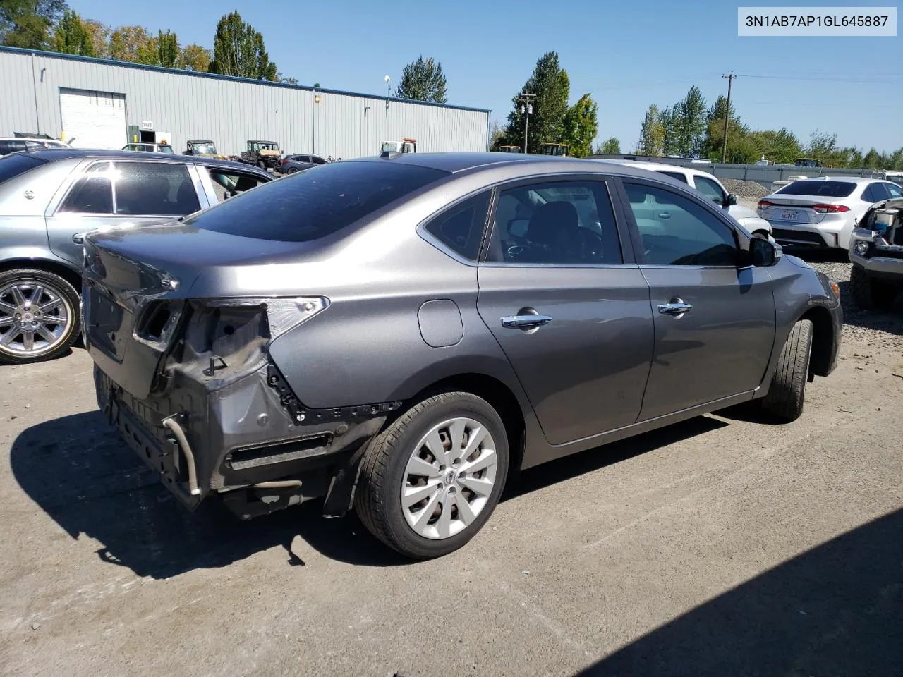 3N1AB7AP1GL645887 2016 Nissan Sentra S