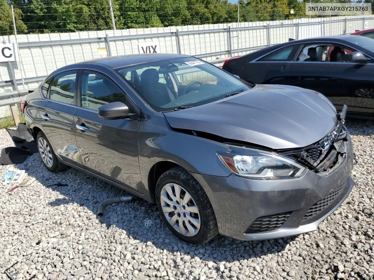 2016 Nissan Sentra S VIN: 3N1AB7APXGY215763 Lot: 68447794