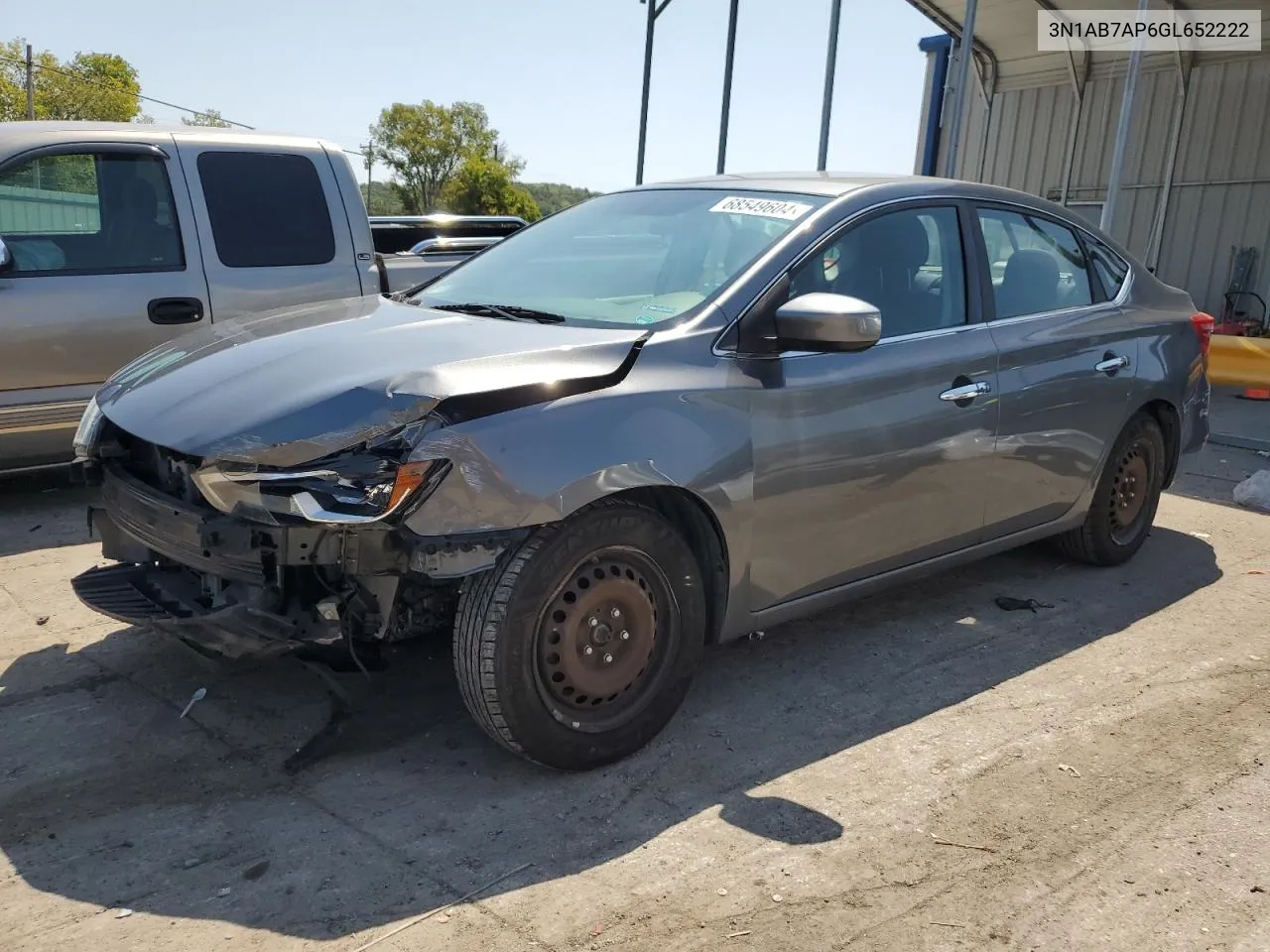 2016 Nissan Sentra S VIN: 3N1AB7AP6GL652222 Lot: 68549604