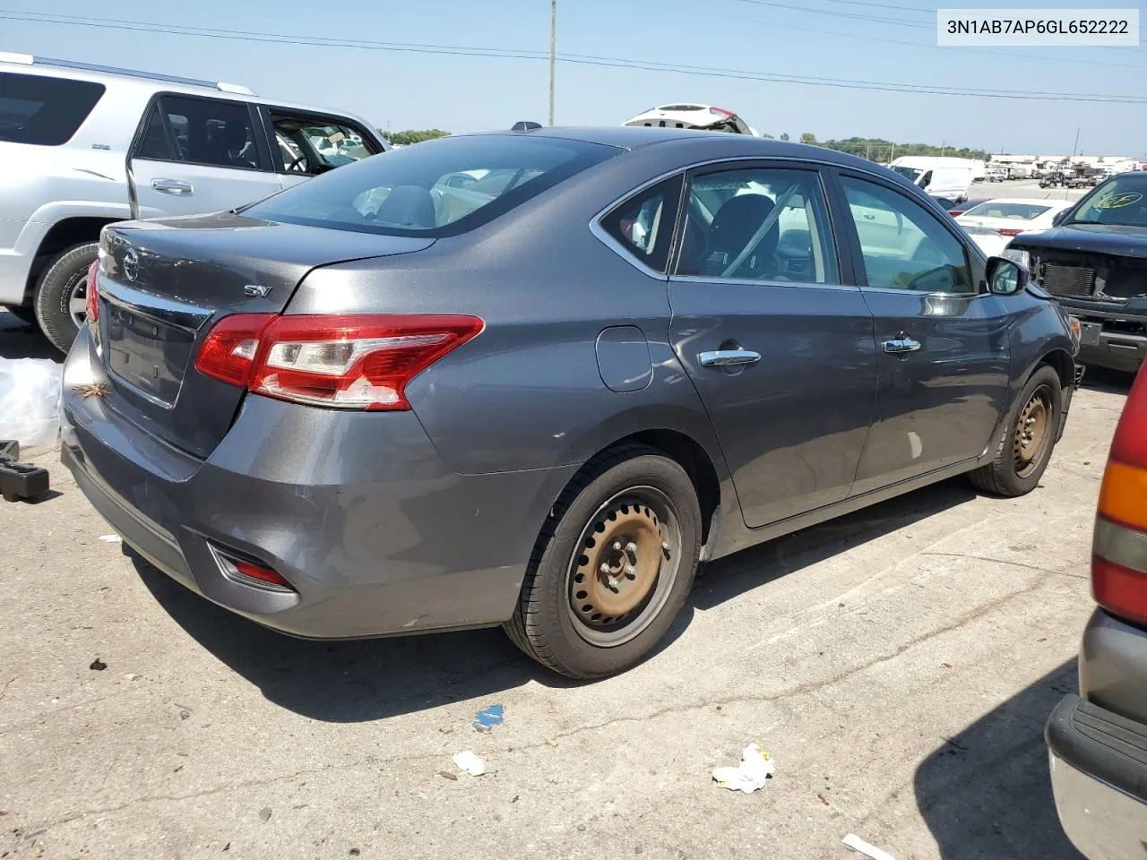 2016 Nissan Sentra S VIN: 3N1AB7AP6GL652222 Lot: 68549604