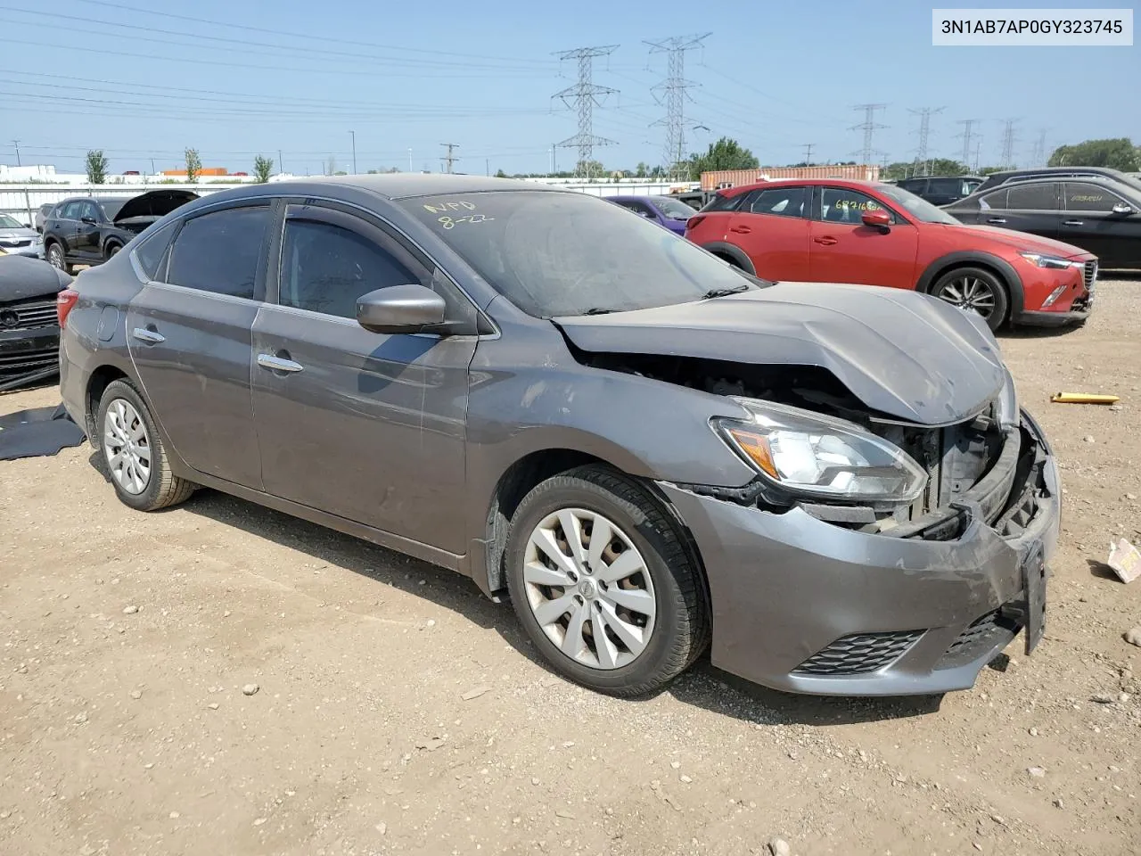 2016 Nissan Sentra S VIN: 3N1AB7AP0GY323745 Lot: 69006884