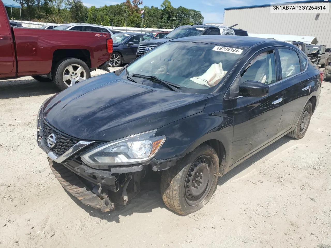 2016 Nissan Sentra S VIN: 3N1AB7AP3GY264514 Lot: 69209894