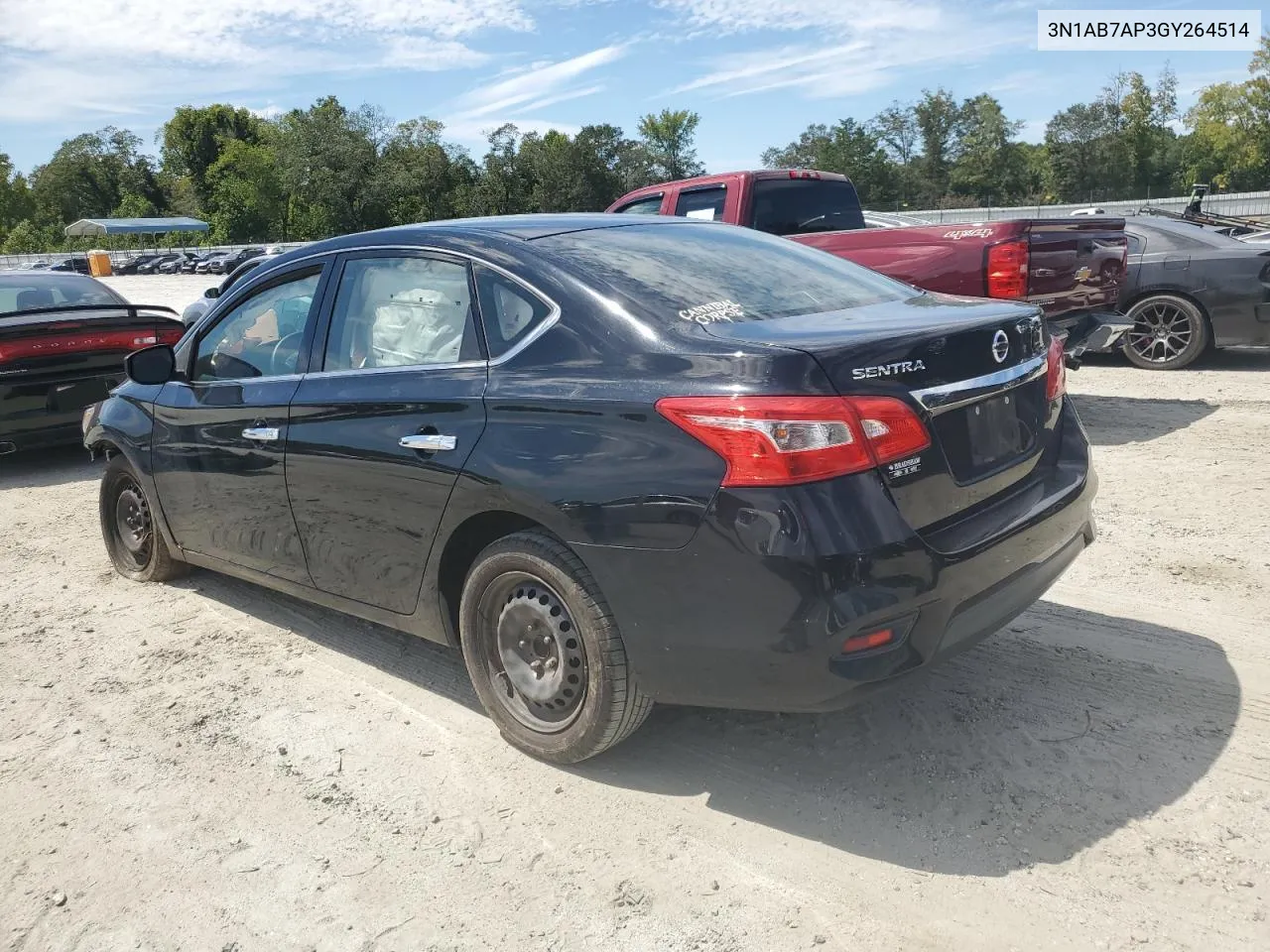 2016 Nissan Sentra S VIN: 3N1AB7AP3GY264514 Lot: 69209894