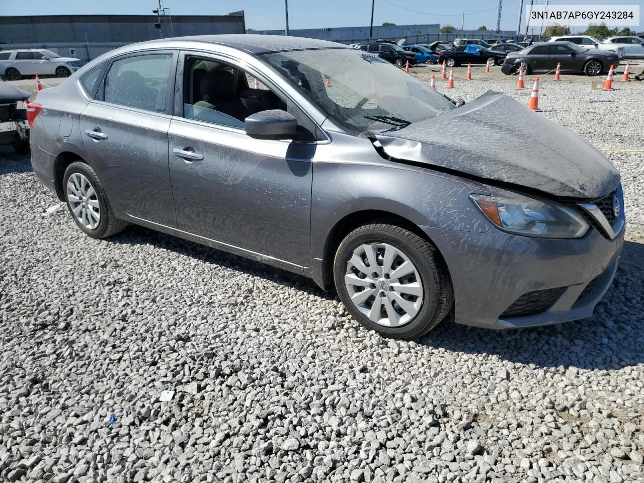 2016 Nissan Sentra S VIN: 3N1AB7AP6GY243284 Lot: 69213144