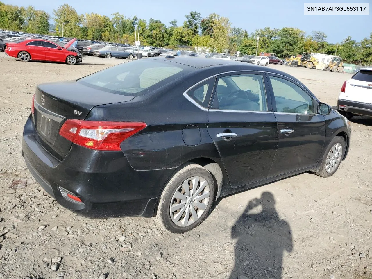 2016 Nissan Sentra S VIN: 3N1AB7AP3GL653117 Lot: 69293984