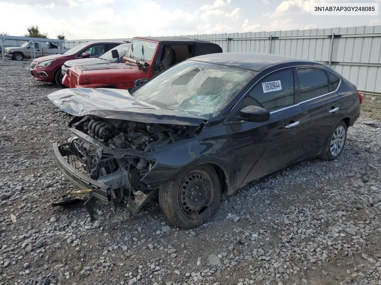 2016 Nissan Sentra S VIN: 3N1AB7AP3GY248085 Lot: 69309044