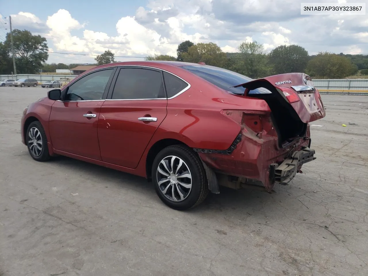 2016 Nissan Sentra S VIN: 3N1AB7AP3GY323867 Lot: 69438234