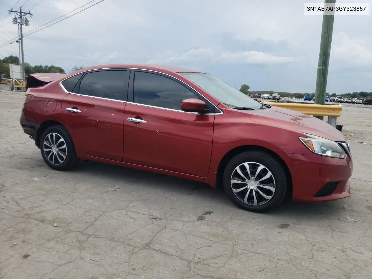 2016 Nissan Sentra S VIN: 3N1AB7AP3GY323867 Lot: 69438234