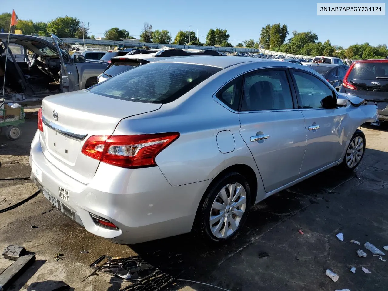 2016 Nissan Sentra S VIN: 3N1AB7AP5GY234124 Lot: 69439774