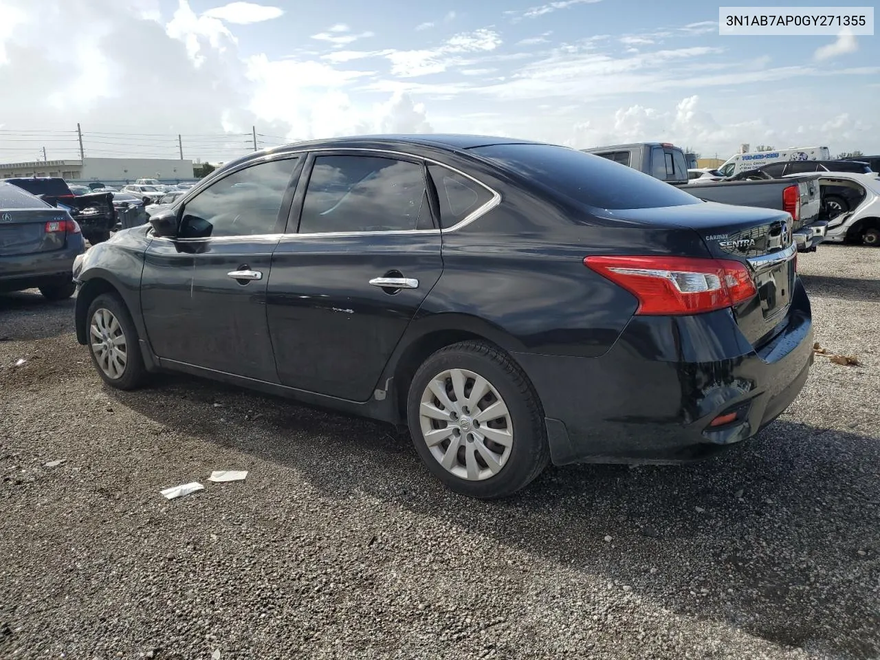 2016 Nissan Sentra S VIN: 3N1AB7AP0GY271355 Lot: 69660454