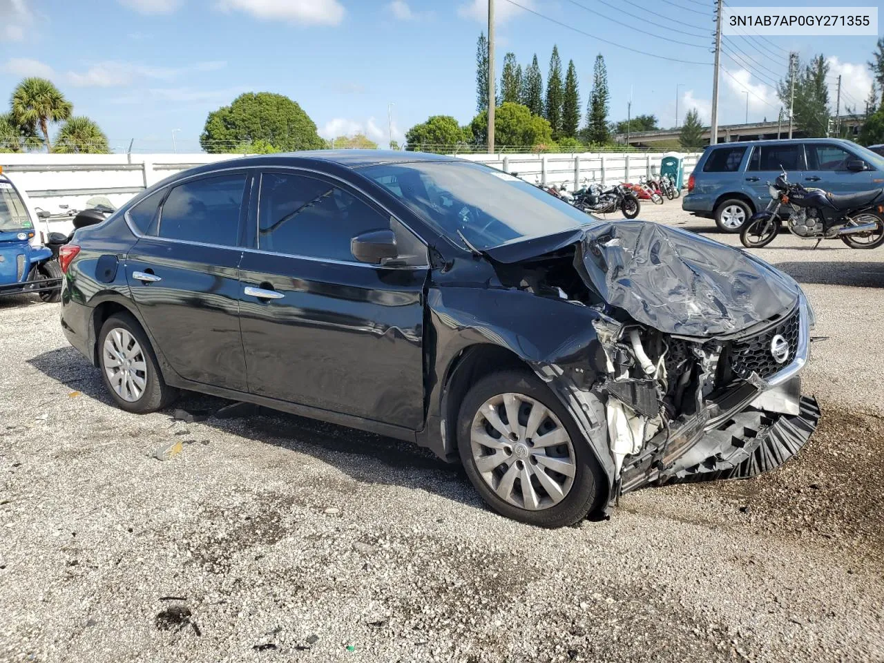 2016 Nissan Sentra S VIN: 3N1AB7AP0GY271355 Lot: 69660454