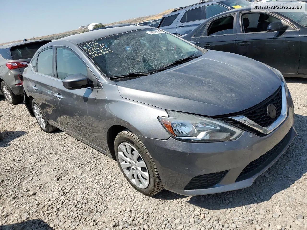 2016 Nissan Sentra S VIN: 3N1AB7AP2GY266383 Lot: 70079854