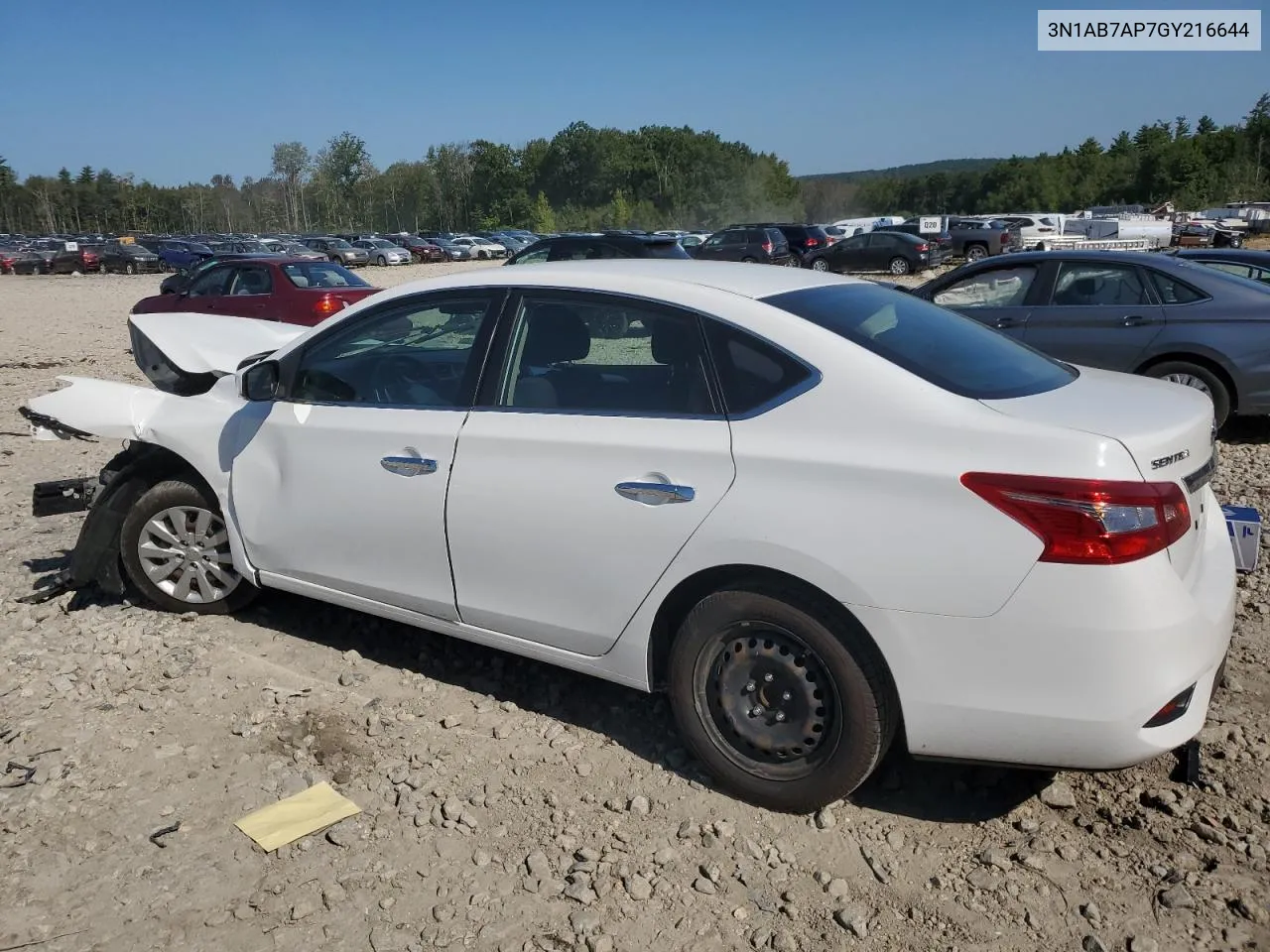 2016 Nissan Sentra S VIN: 3N1AB7AP7GY216644 Lot: 70082314