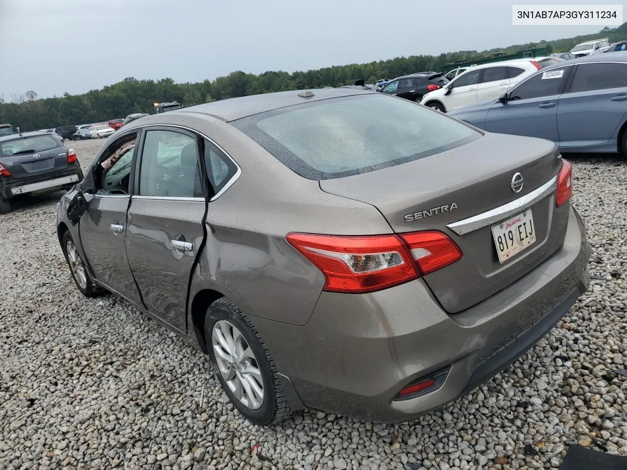 2016 Nissan Sentra S VIN: 3N1AB7AP3GY311234 Lot: 70084774