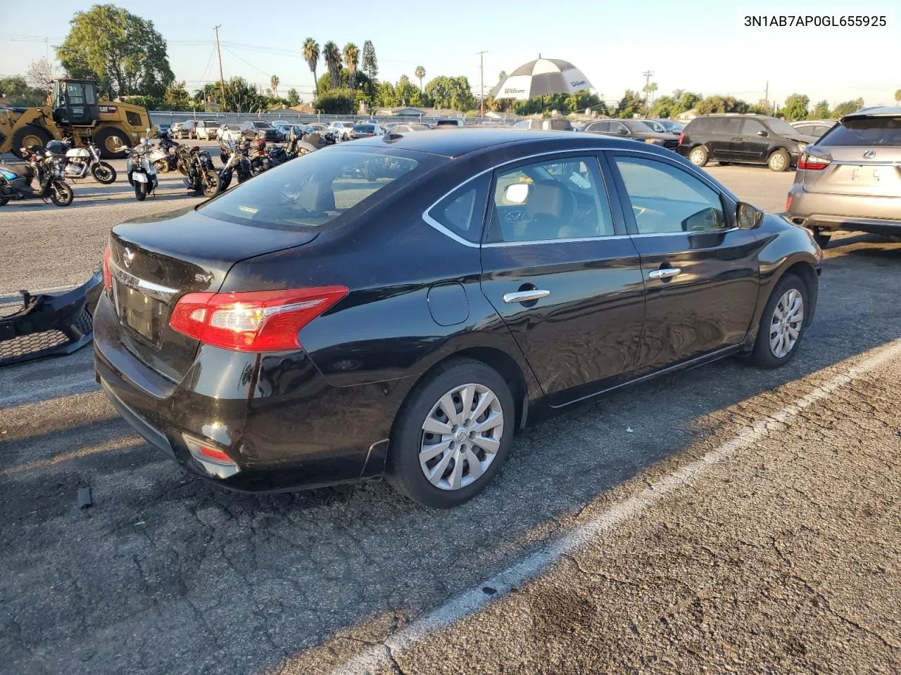 2016 Nissan Sentra S VIN: 3N1AB7AP0GL655925 Lot: 70337464