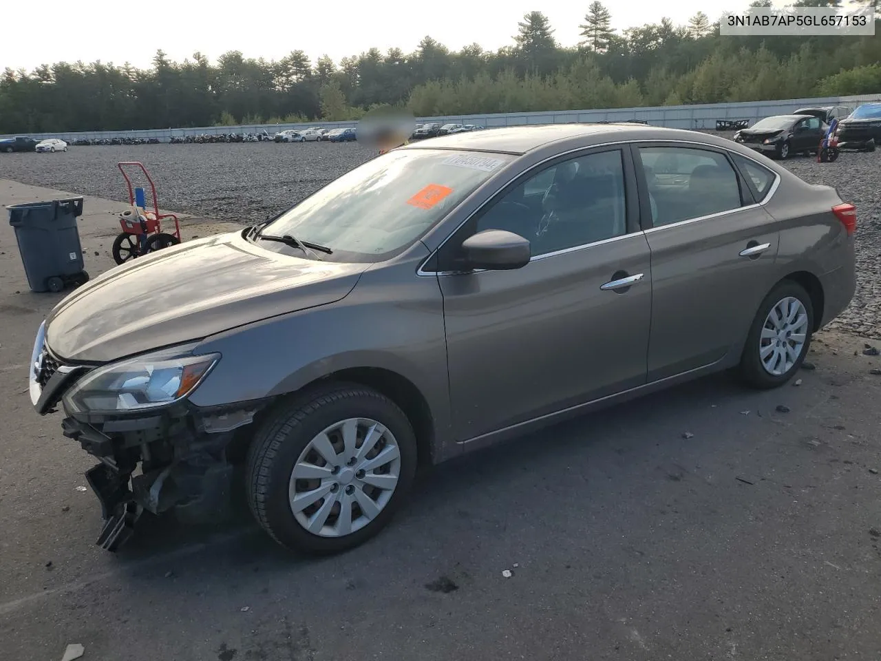 2016 Nissan Sentra S VIN: 3N1AB7AP5GL657153 Lot: 70450794